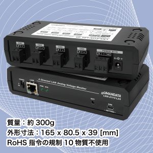 4CH 独立絶縁型 LAN アナログ電圧モニタ